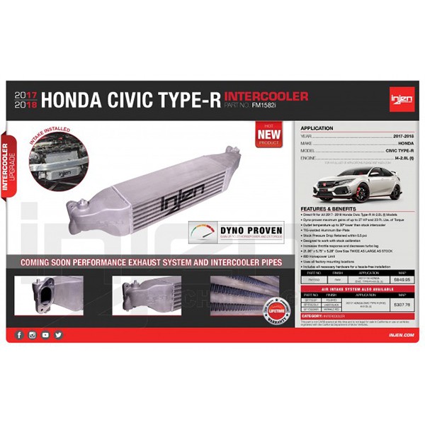 Kit Intercooler Injen Honda Civic FK8 Type R 2017+ Kit Intercooler Injen Honda Civic FK8 Type R 2017+
